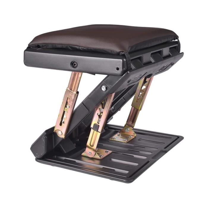 Pédalier,Repose pieds pliable Portable multifonctionnel réglable voiture repose pieds ordinateur bureau trépied - Type Brown