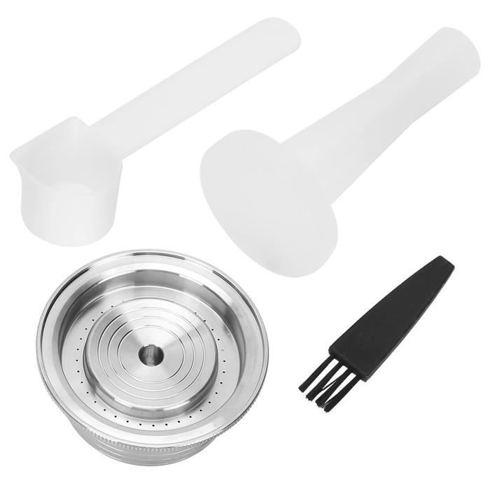Kit de filtre à café rechargeable réutilisable en acier inoxydable pour capsule de café pour Nespresso Vertuo Plus
