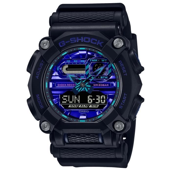 Casio - Montre Hommes - Quartz - Analogique - Digital - Bracelet Plastique Noir - GA-900VB-1AER