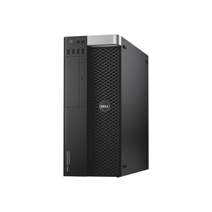 Dell Precision Tower 5810 MDT 1 x Xeon E5-1650V3 - 3.5 GHz RAM 16 Go SSD 256 Go, HDD 500 Go graveur de DVD Quadro K2200 GigE Win…