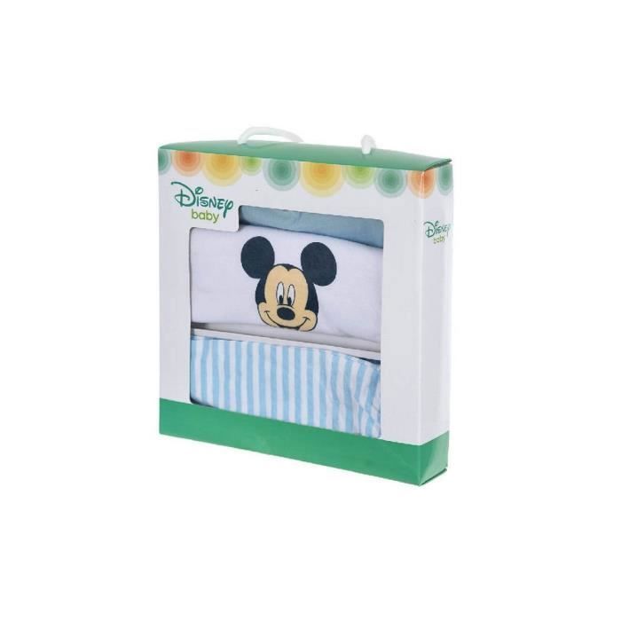 Coffret Cadeau Bébé Disney Garcon Mickey 3 pièces de la naissance à 3 mois - Bleu