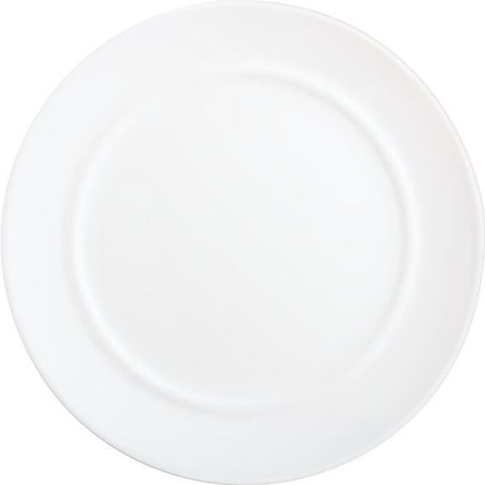 Assiette plate blanche 25 cm - Alexie Blanc - Luminarc