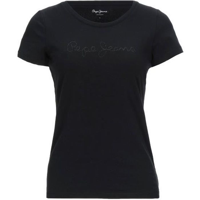 TEE SHIRT PEPE JEANS FEMME NOIR