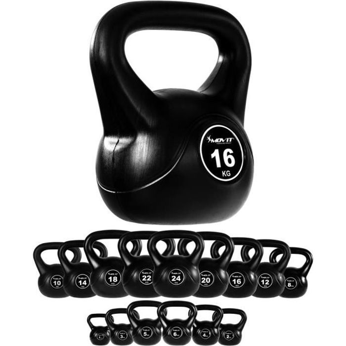 MOVIT Poids Kettlebell 16kg plastique
