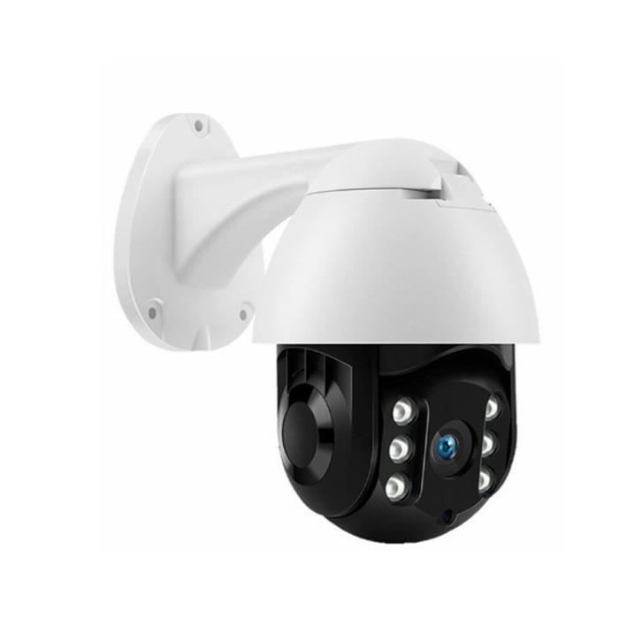 caméra de suivi automatique Équipement étanche de détection de mouvement extérieur blanc, mémoire de 32 Go avec prise d'alimentation