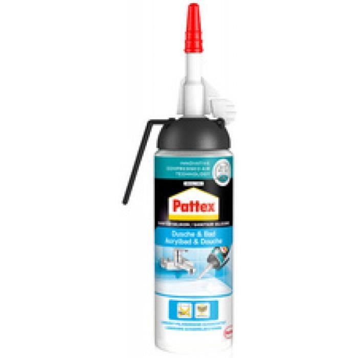 Pattex silicone sanitaire pour douche & salle de bain, blanc 0,000000 Noir