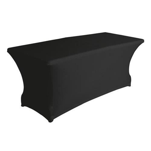 Perel Nappe de table rectangulaire extensible Noir