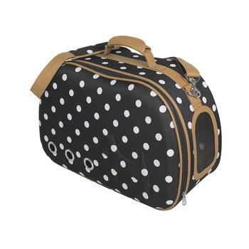 Sac de Transport Chien/Chat EVA Noir à Pois -M-