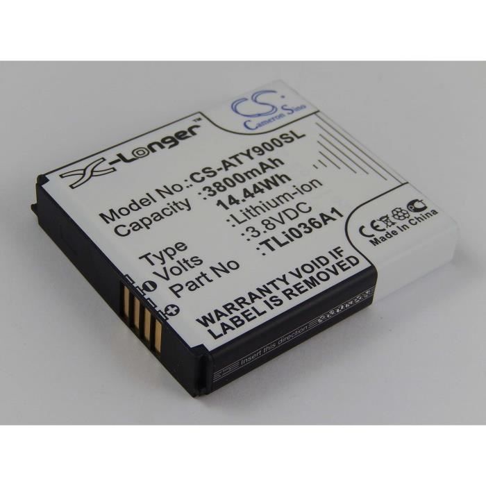 vhbw Li-Ion batterie 3800mAh pour votre router mobile hotspot Alcatel One Touch Link 4G, Link 4G+ LTE, Link Y900, Link Y900NB