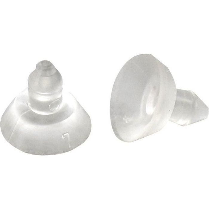VYNEX - Blister de 12 Ventouses anti dérappante transparente Ø10mm
