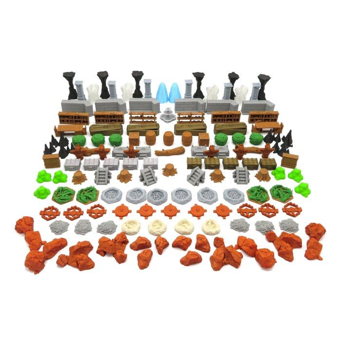 Accessoire Ark Nova Pack Premium Ark Nova BGExpansions - 169 Jetons 3D Animaux Et Bâtiments | Accessoire Jeu De Société Figurines Zoo Ark Nova
