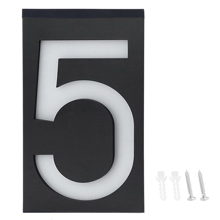 GOSUNWEY Numéros De Maison Solaires Pour L'extérieur, Panneau D'adresse