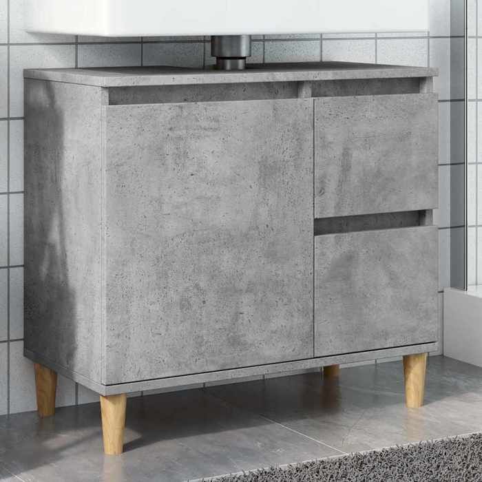 vidaXL Armoire dévier gris béton 65x33x60 cm bois dingénierie 857119