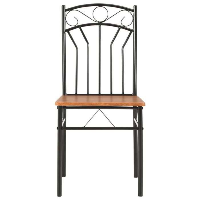 Lot de 4 Chaises à manger Chaise de cuisine Vidaxl marron MDF C9