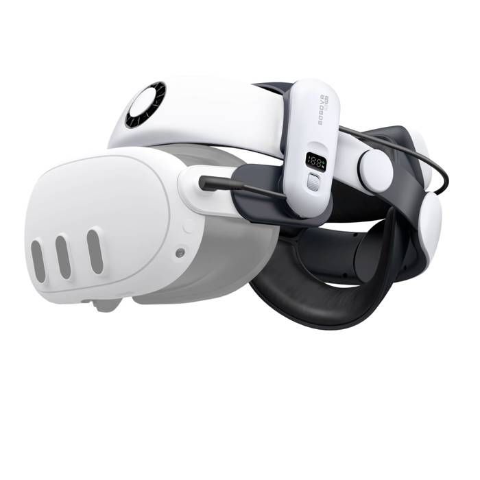 BOBOVR S3 Pro sangle de tête avec batterie B100 et ventilateur pour Meta Quest 3 / 3S