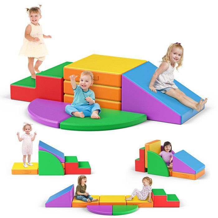 COSTWAY 7 PCS Module Motricité Bébé En Mousse EPE Avec Housse En Pu Parcours Motricite Pour Enfants D Age Prescolaire COSTWAY 7 PCS Module Motricité Bébé En Mousse EPE Avec Housse En Pu Parcours Motricite Pour Enfants D Age Prescolaire