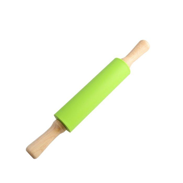 Rouleau à Pâtisserie Dragonaur - Manche En Bois, Rouleau En Silicone Antiadhésif 30 Cm - Pour Pâte à Tarte, Cookies, Pâtes à Modeler