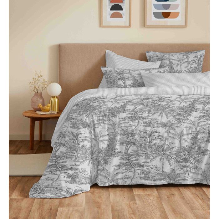 Pack complet housse de couette réversible Vanessa 6 pièces pour lit 160 x 200 Adama Perle Pack complet housse de couette réversible Vanessa 6 pièces pour lit 160 x 200 Adama Perle