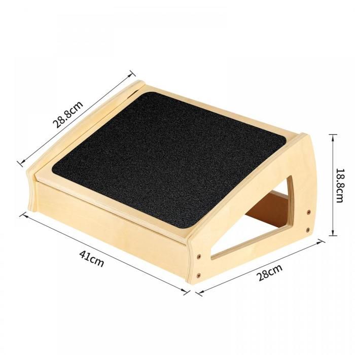 Confort au bureau - Repose-pieds en bois pour les toilettes repose-pieds de bureau Soutien confortable 41.8*28.5*18.3cm.