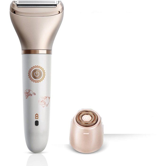 Rasoir électrique pour femmes - Rasoir 2 en 1 indolore pour lépilation du visage des jambes et des aisselles