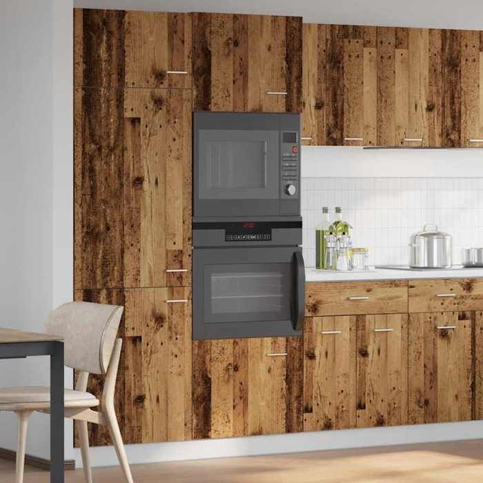 Magnifique Support micro-ondes 1 PCS - Caisson/Meuble bas de cuisine - Lyon Bois ancien 60x57x207cm Bois dingénierie 90223