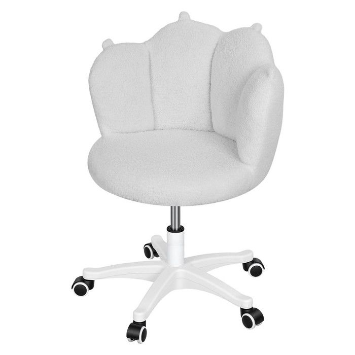 Tabouret de coiffeuse - Tabouret maquillage confortable capacité 100 kg pour chambre avec dossier en forme de patte de chat