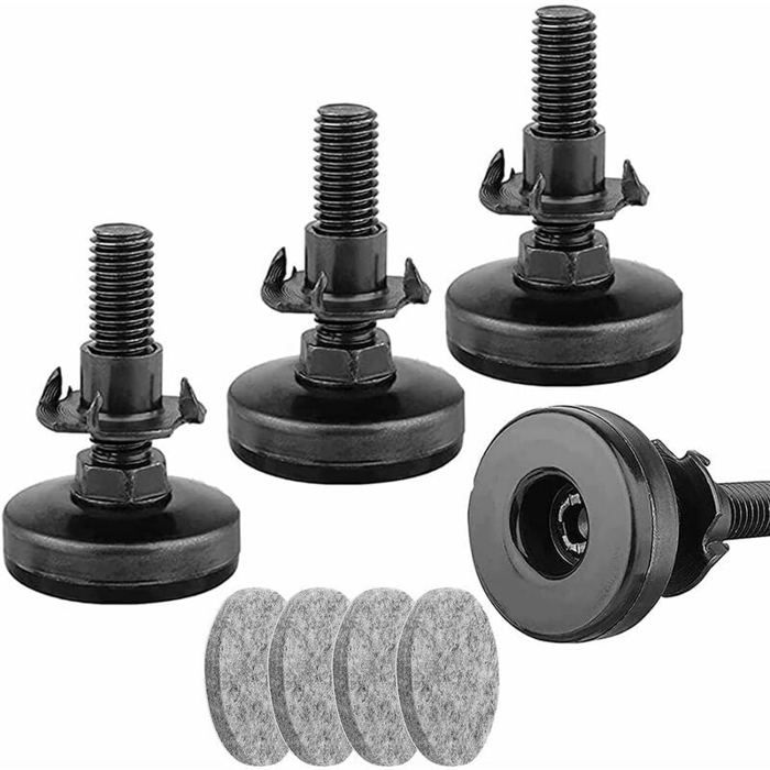 4 Pièces Pieds Vérin De Meuble Pieds De Meuble Ajustables Pieds De Nivellement Pied Réglable Vis De Réglage Avec Base En