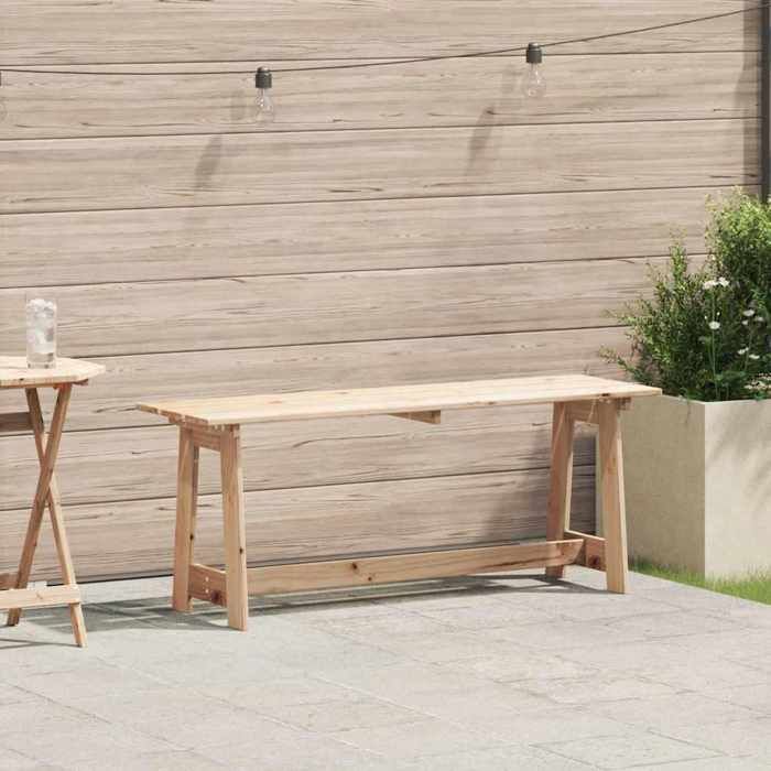 Marron Chaise/Meuble dextérieur JILLES -&nbsp; Banc extérieur Naturel 119x47x35cm - Bois de pin massif MEU2553647017128