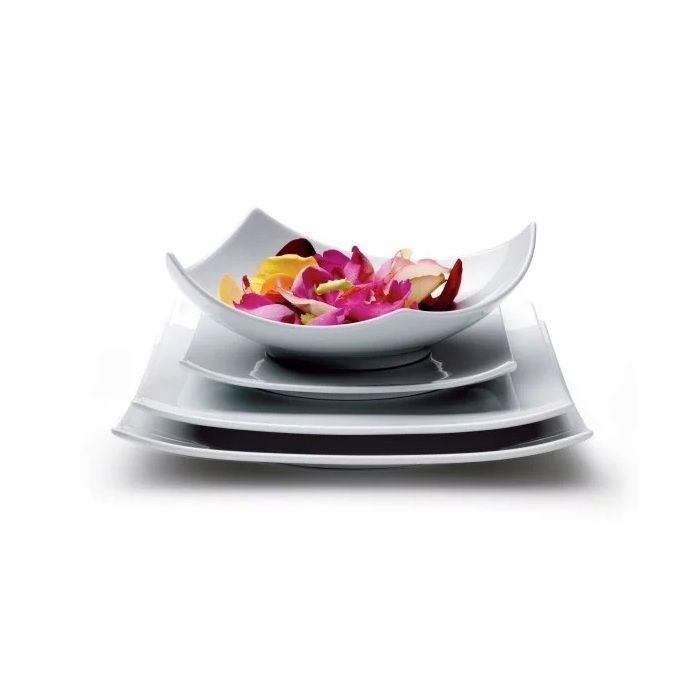 lot de 6 assiettes à salade OXYGENE BLANC - Médard de noblat lot de 6 assiettes à salade OXYGENE BLANC - Médard de noblat