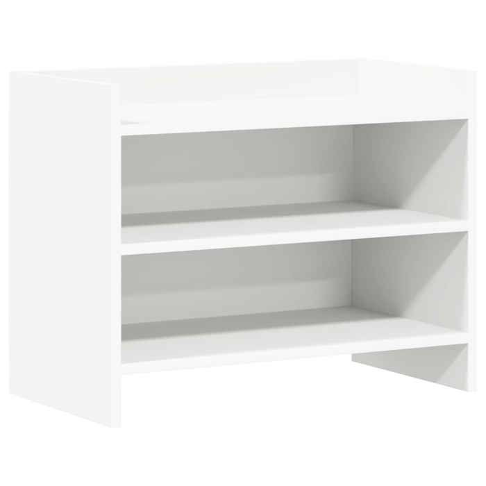 Meuble télé - vidaXL - bois dingénierie - blanc - 60 x 33 x 47 cm - 2 étagères 3393373
