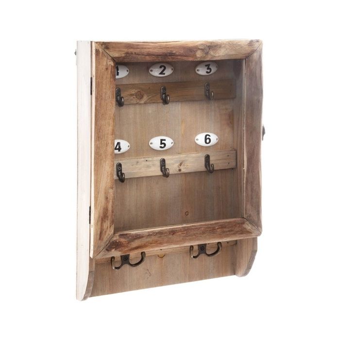 Boîte à clés Murale rétro Vintage en Bois H 38 cm - ARMOIRE A CLE