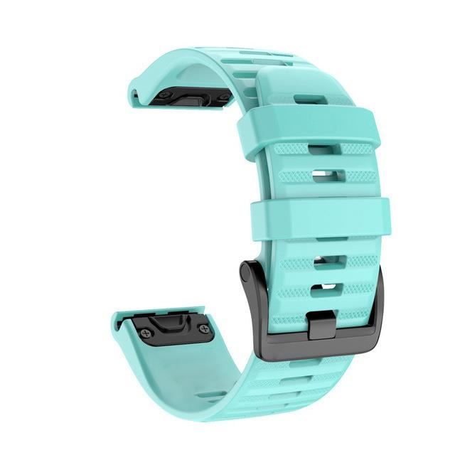 Pour Garmin Fenix 5S 20 mm Bracelet de montre en silicone avec trou de  boucle pliante (noir)