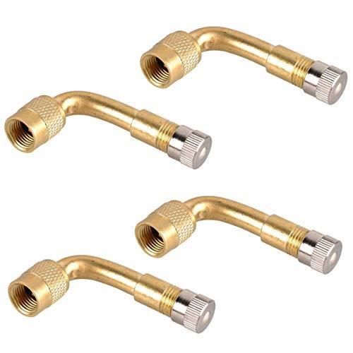 4x Raccord Prolongateur Coude pour valve Pneu Pneumatique Moto Velo 90 DEGREE