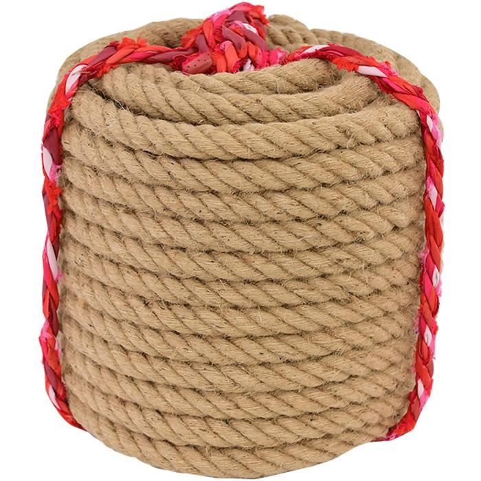 Corde De Jute Naturelle 10mm X 10m - Pour Décoration, Jardinage, Griffoir Chat, Bricolage Et Emballage