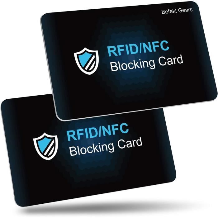 Lot De 6 Protège-cartes RFID Anti-vol – Blocage Des Paiements Sans Contact, Ultra-fin (1 Mm), Couleur Bleue