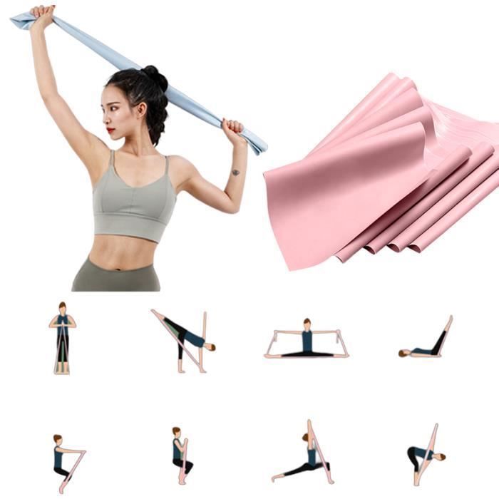 Bandes D'étirement Et De Résistance Pour Yoga, Pilates, Fitness - Lot De Bandes De Yoga Légères Et Portables