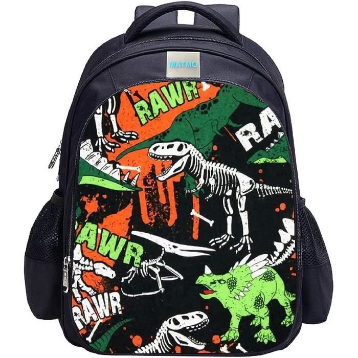 Sac à Dos Dinosaure Enfant ANKOEE - Cartable Scolaire 30x15x41 Cm, Compartiment Ordinateur 14 Pouces