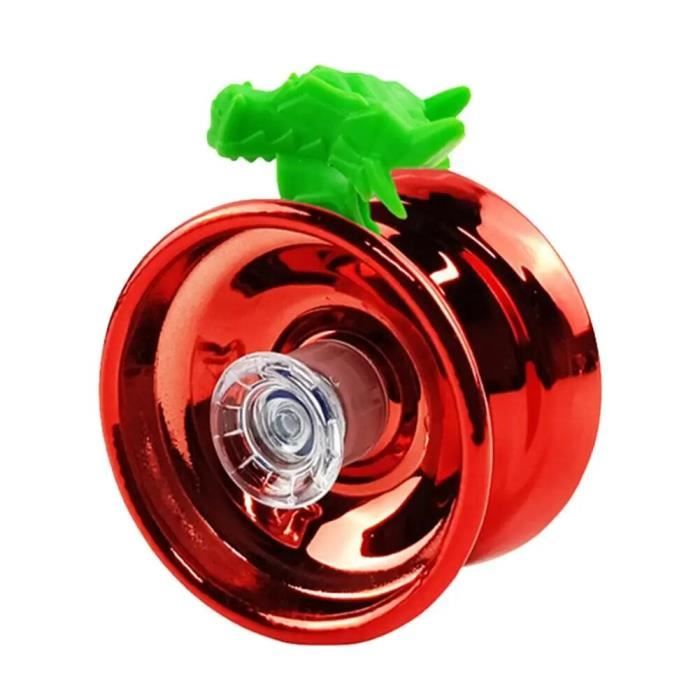 Rouge - Yoyo en métal coloré pour enfants, Yo-yo professionnel en alliage à  3 roulements avec anneau à cordes