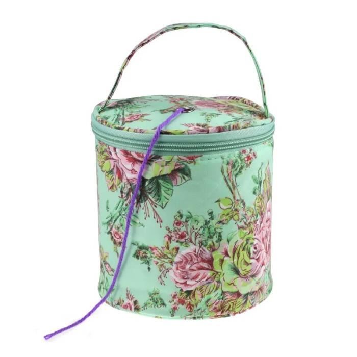 Sac De Rangement Pour Fils à Tricoter - Tissu Oxford 600D, Fermeture éclair, Poignée Et Sangle Réglable - Idéal Pour Pelotes Et Crochets