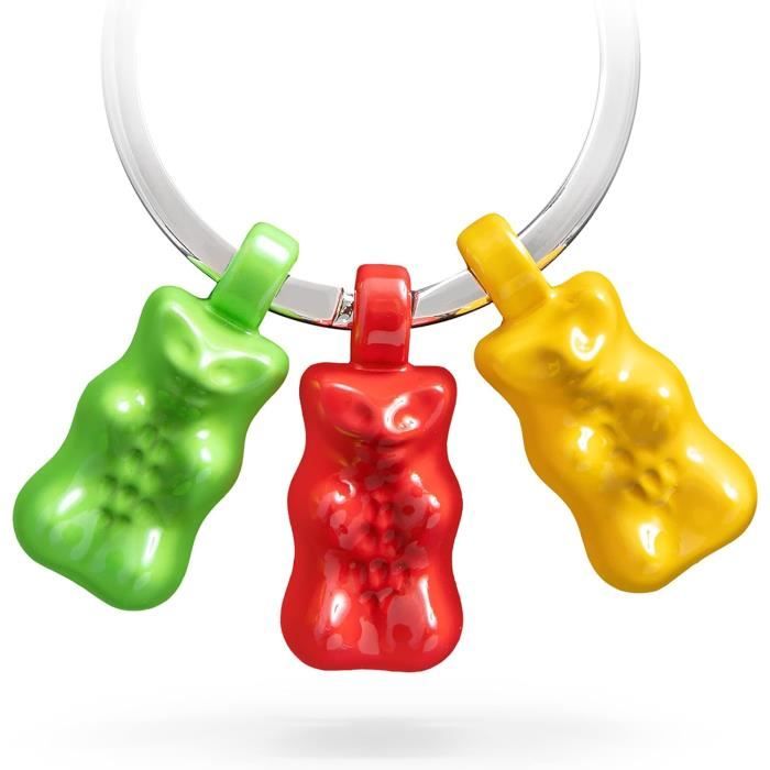 Llavero De Oso De Goma Haribo By TROIKA - Multicolor (Verde, Rojo, Amarillo) | Colección Divertida