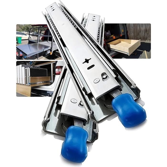 Coulisse Tiroir Amortisseur WOLWES Glissiere Pour Tiroir Charge Lourde