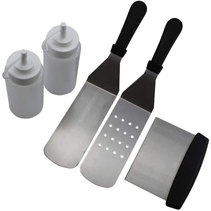 Lève-Grille Barbecue En Acier Inoxydable Robuste – Outil Universel Avec Deux Encoches Précises, Poignée Antidérapante Et Œillet Intégré