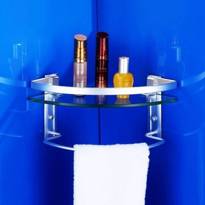 Étagère Flottante En Verre Trempé Blanc – Pour Salle De Bain, Bureau Ou Chambre