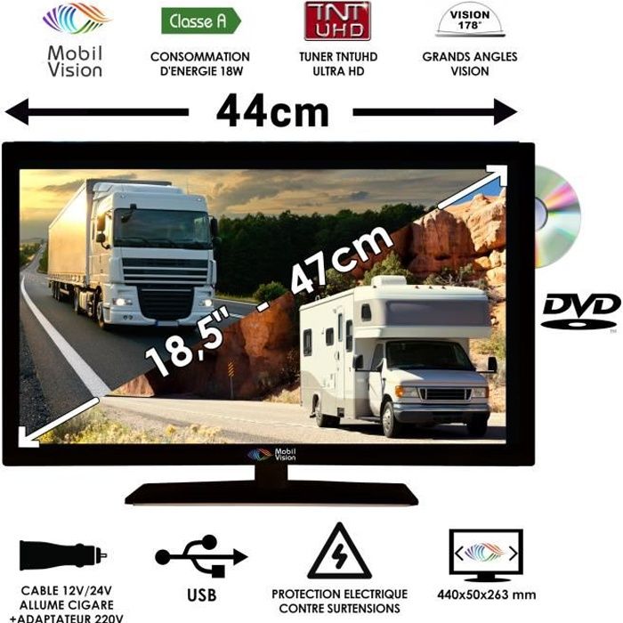 Combine TV/DVD pour Camping Car Camion Fourgon 18,5" 47cm - MOBIL VISION  TVWS19DVD - Achat / Vente téléviseur combiné Combine TV/DVD pour Camping -  Cdiscount
