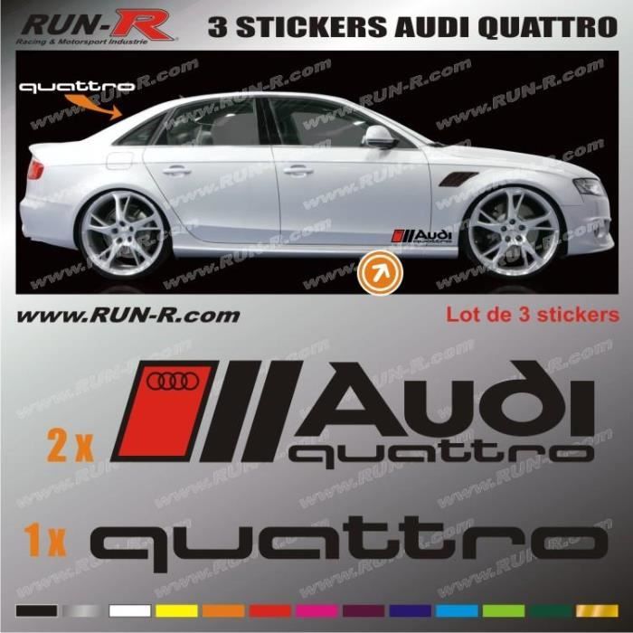 Kit Autocollants Audi Ur Quattro Turbo – Noir Satin, Avant, Neuf, Pièce Classique