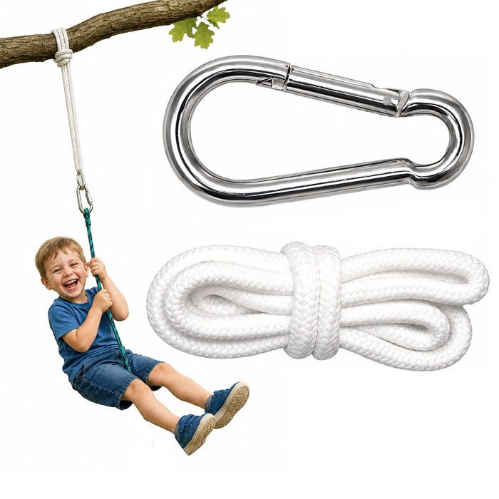 YPYMOD 5 Mousquetons De Fixation – Extérieur – Hamac, Porte-Clés, Camping, Pêche, Balançoire – Alliage Aluminium