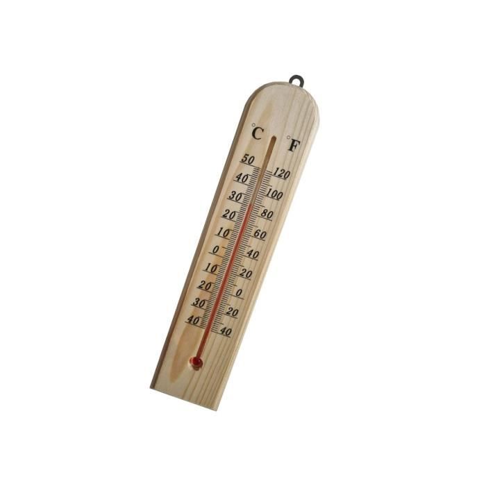Thermomètre analogique intérieur Terdens bois