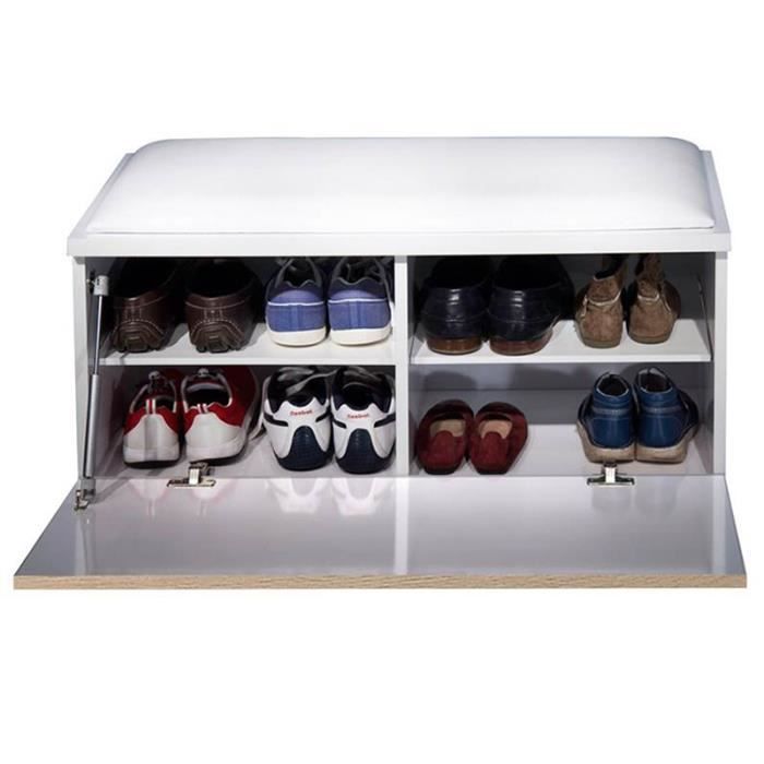 Banc A Chaussures Blanc 43 X 85 X 39 Cm Achat Vente Banc Banc A Chaussures Blanc Cdiscount