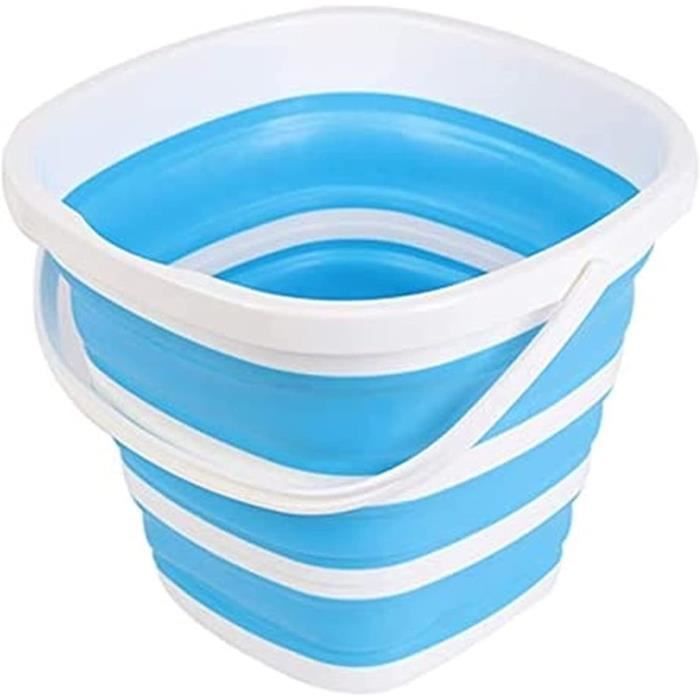 Seau Pliable 20L Spopal - Imperméable En PVC 500D, Léger, Portable - Pour Pêche, Camping, Jardinage, Lavage - 11