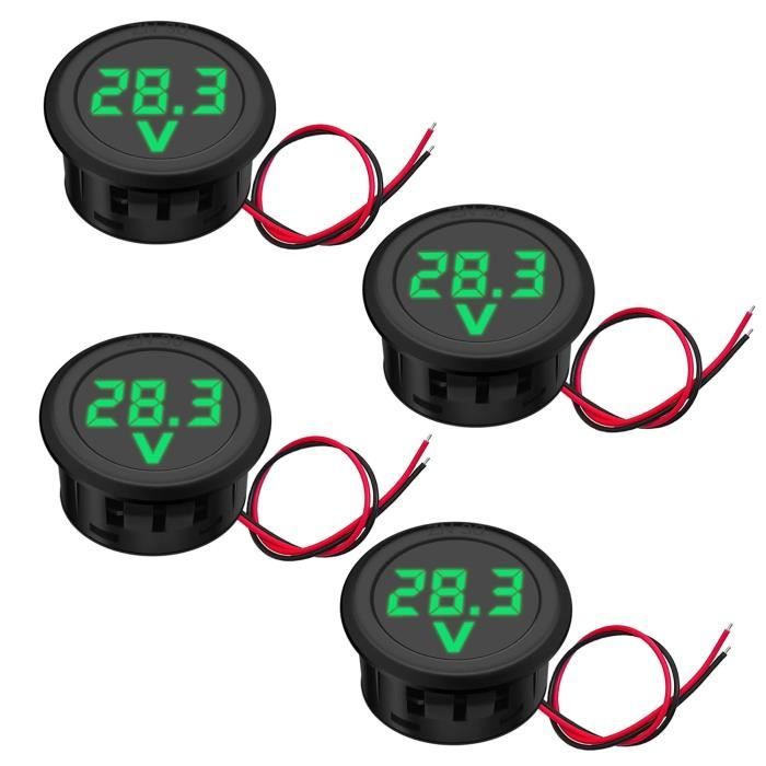 Voltmètre Numérique étanche Mini DC 5-48V - Pour Voiture, Moto, Bateau, Test De Tension